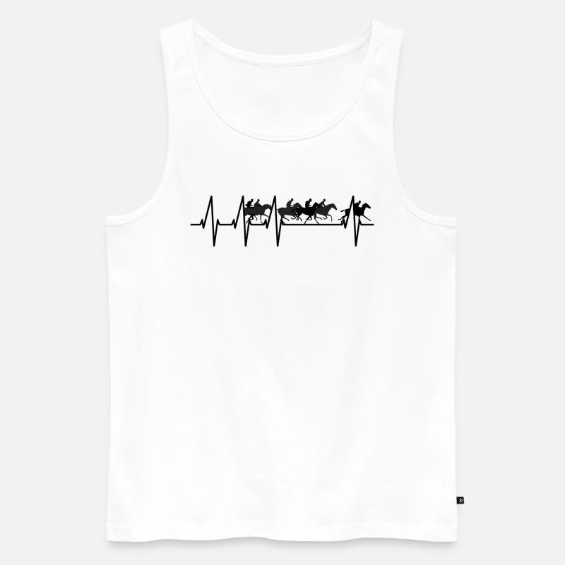 Pferderennen - Männer Premium Bio Tank Top - Weiß