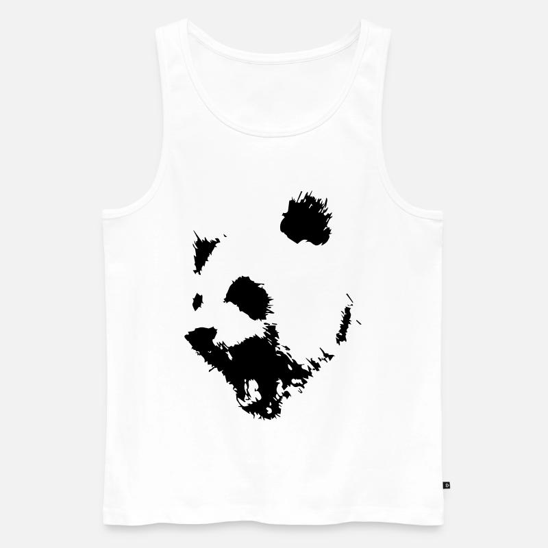 Panda - Männer Premium Bio Tank Top - Weiß