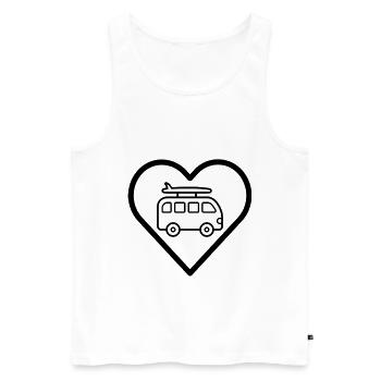 Van im Herz - Männer Premium Bio Tank Top - Weiß - Vorne - Michal (187cm)