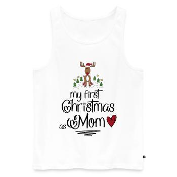My first Christmas as Mom - Männer Premium Bio Tank Top - Weiß - Vorne - Michal (187cm)