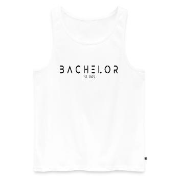 Bachelor est. 2025 - Männer Premium Bio Tank Top - Weiß - Vorne - Michal (187cm)