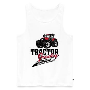 tractor - tractor - farmer - farmer - Men's Premium Organic Tank Top - white - Front - AI Model Male 178 light (178cm)