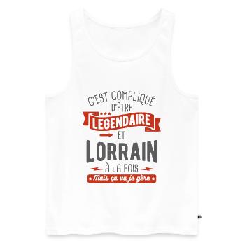 légendaire et lorrain - Débardeur bio Premium Homme - blanc - Devant - Michal (187cm)