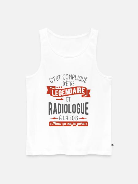 légendaire et radiologue - Débardeur bio Premium Homme - blanc