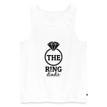 Ring Dude Ringträger Hochzeit Trauung Ehering - Männer Premium Bio Tank Top - Weiß - Vorne - AI Model Male 178 light (178cm)