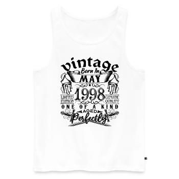 Geburtstag 1998 Mai 1998! geboren Mai 1998 - Männer Premium Bio Tank Top - Weiß - Vorne - Michal (187cm)