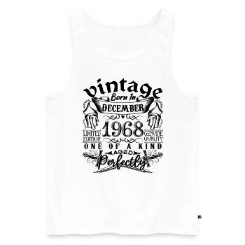 Birthday 1968 December 1968 born in December - Men's Premium Organic Tank Top - white - Front - Michal (187cm)