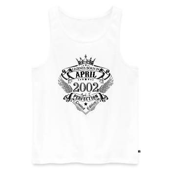 Anniversary April 2002 April Anniversary 2002 - Men's Premium Organic Tank Top - white - Front - Michal (187cm)