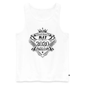 Geburtstag Mai 2020 Mai Geburtstag 2020 - Männer Premium Bio Tank Top - Weiß - Vorne - AI Model Male 178 light (178cm)