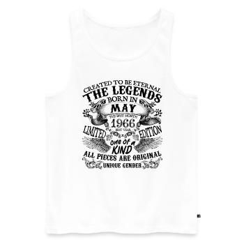 Birthday 1966 May 1966 born in May 1966 - Men's Premium Organic Tank Top - white - Front - Michal (187cm)