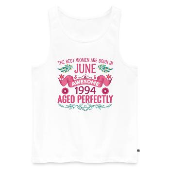Juni 1994 Weiblicher Geburtstag Juni 1994 - Männer Premium Bio Tank Top - Weiß - Vorne - Michal (187cm)