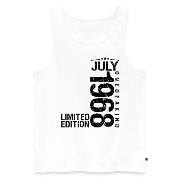 Geburtstag 1968 Juli 1968 Juli 1968 - Männer Premium Bio Tank Top - Weiß - Vorne - Michal (187cm)