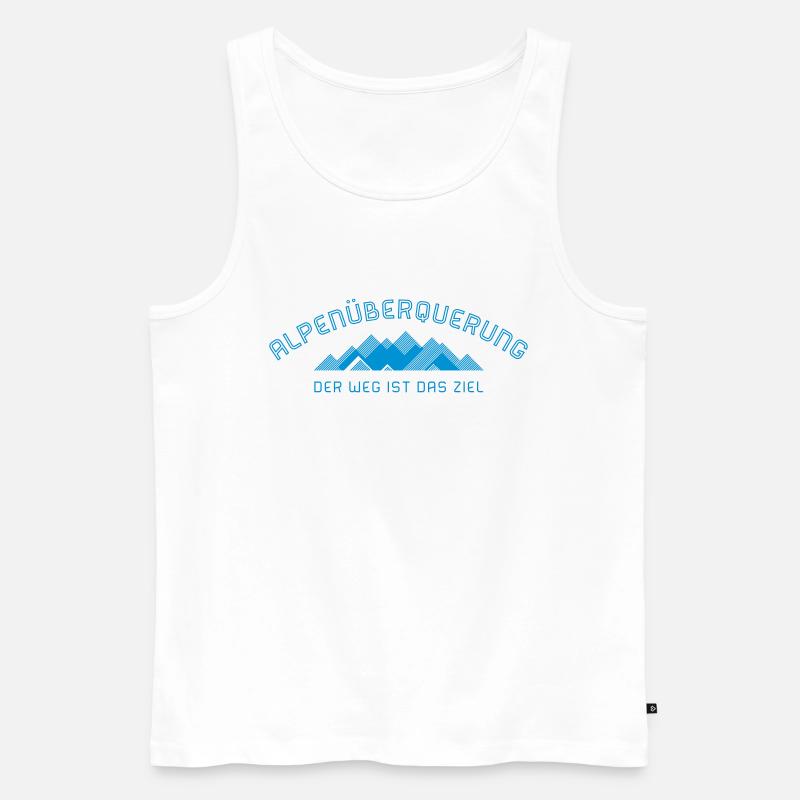 Alpenüberquerung E5 - Männer Premium Bio Tank Top - Weiß