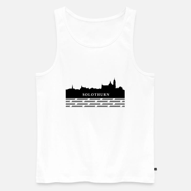 Solothurn, Aare, Schweiz - Männer Premium Bio Tank Top - Weiß