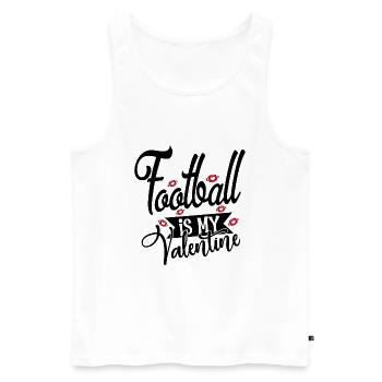 Le football est ma Saint-Valentin - Football américain - Débardeur bio Premium Homme - blanc - Devant - Michal (187cm)