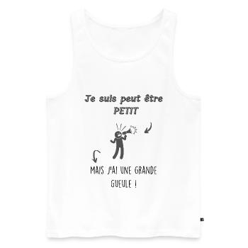 J'ai une grande gueule - Débardeur bio Premium Homme - blanc - Devant - Michal (187cm)