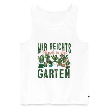 Mir Reichts Ich Geh In Den Garten Gärtner Garten - Männer Premium Bio Tank Top - Weiß - Vorne - Michal (187cm)