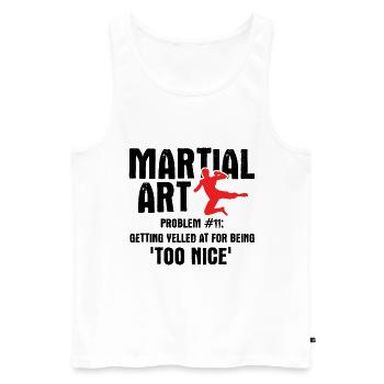 Mixed Martial Arts MMA - Männer Premium Bio Tank Top - Weiß - Vorne - Michal (187cm)