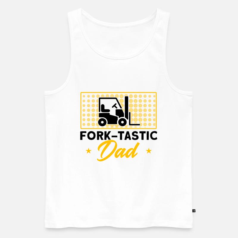 Gabelstaplerfahrer Gabeltastischer Vater Geschenk - Männer Premium Bio Tank Top - Weiß