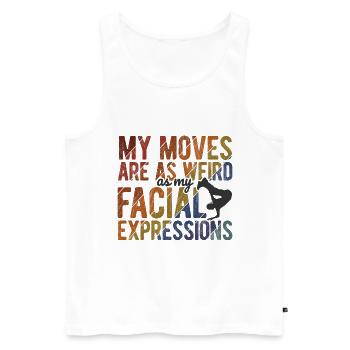 Breakdancing Tanzen für Tänzer - Männer Premium Bio Tank Top - Weiß - Vorne - Michal (187cm)