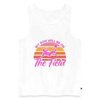 Sportfan Fußball Mama Fußball Geschenk - Männer Premium Bio Tank Top - Weiß - Vorne - AI Model Male 178 light (178cm)