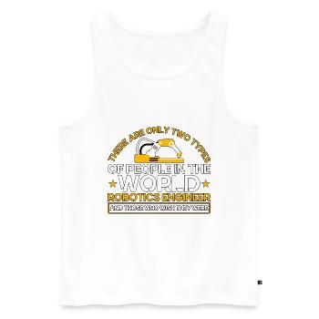 Robotic Robot Robotics Engineer Gift - Men's Premium Organic Tank Top - white - Front - AI Model Male 178 light (178cm)