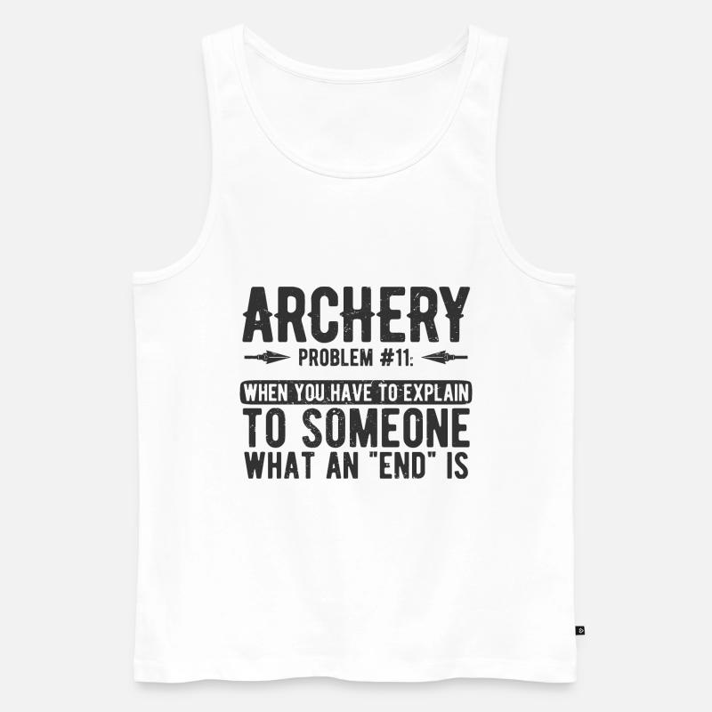 Bogenschießen Archery - Männer Premium Bio Tank Top - Weiß