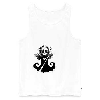 lovley grim reaper - Men's Premium Organic Tank Top - white - Front - AI Model Male 178 light (178cm)