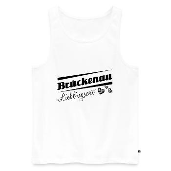 Brückenau - Lieblingsort mit Stadtnamen - Männer Premium Bio Tank Top - Weiß - Vorne - Michal (187cm)