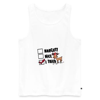 Christmas Christmas Christmas Christmas - Men's Premium Organic Tank Top - white - Front - AI Model Male 178 light (178cm)