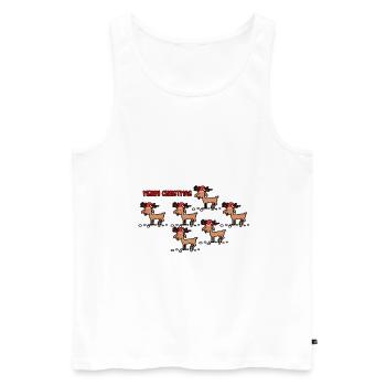 Christmas Christmas Christmas holiday season - Men's Premium Organic Tank Top - white - Front - Michal (187cm)