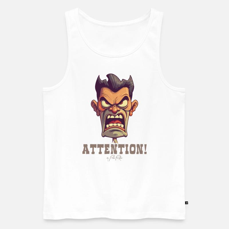 Drill Sergeant Instructor, Attention! - Men's Premium Organic Tank Top - white