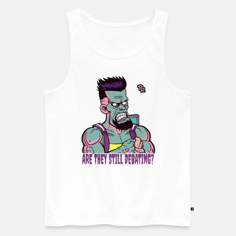 Durchschnittsbürger: Wird immer noch debattiert? - Männer Premium Bio Tank Top - Weiß