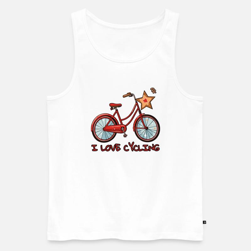 Ich liebe Radfahren - Männer Premium Bio Tank Top - Weiß