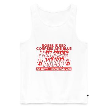 Horror Movie Spooky Movies Slasher Movie Gift - Men's Premium Organic Tank Top - white - Front - Michal (187cm)