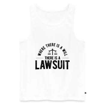 Richter Jurist Anwalt - Männer Premium Bio Tank Top - Weiß - Vorne - Michal (187cm)