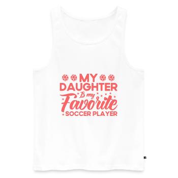 Football Mama Mère Fille Cadeau - Débardeur bio Premium Homme - blanc - Devant - Michal (187cm)