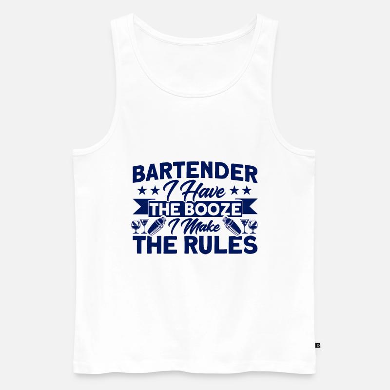 Kellner Service Barkeeper Geschenk - Männer Premium Bio Tank Top - Weiß