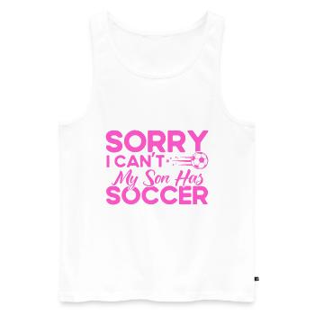 Sportfan Fußball Mama Sohn Geschenk - Männer Premium Bio Tank Top - Weiß - Vorne - AI Model Male 178 light (178cm)