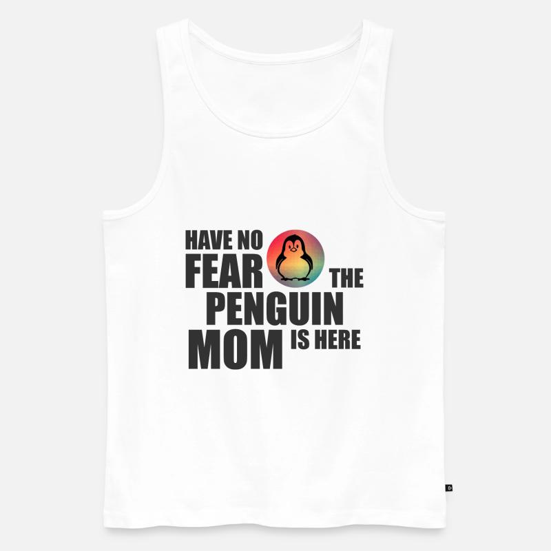Die Pinguin Mutter - Männer Premium Bio Tank Top - Weiß