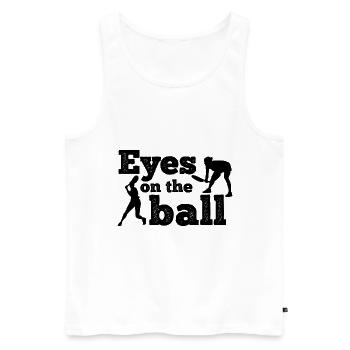 Tennisplatz Spruch Für Tennis - Männer Premium Bio Tank Top - Weiß - Vorne - Michal (187cm)