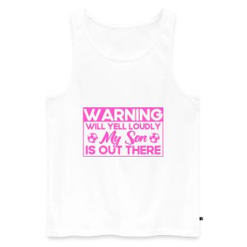 Fußball Mama Sohn Mutter Geschenk - Männer Premium Bio Tank Top - Weiß - Vorne - Michal (187cm)