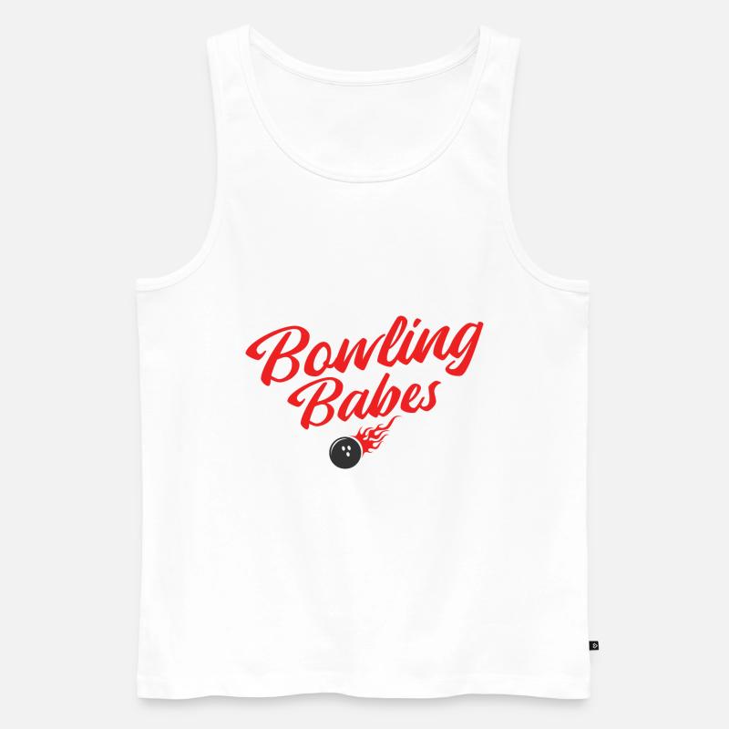 Bowling - Männer Premium Bio Tank Top - Weiß