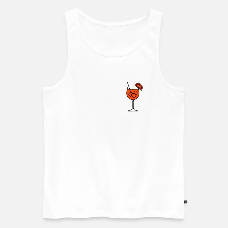 Party Spritz Glas Geschenkidee - Männer Premium Bio Tank Top - Weiß