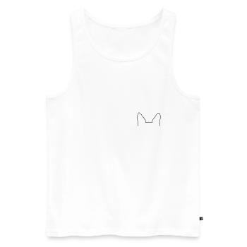 Sphynx Ohren - Männer Premium Bio Tank Top - Weiß - Vorne - Michal (187cm)