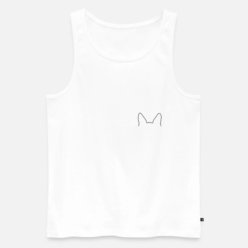 Sphynx Ohren - Männer Premium Bio Tank Top - Weiß