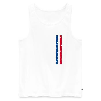 I Love France Elegance Style Design Outfits - Men's Premium Organic Tank Top - white - Front - Michal (187cm)