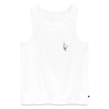 chicken - Men's Premium Organic Tank Top - white - Front - AI Model Male 178 light (178cm)