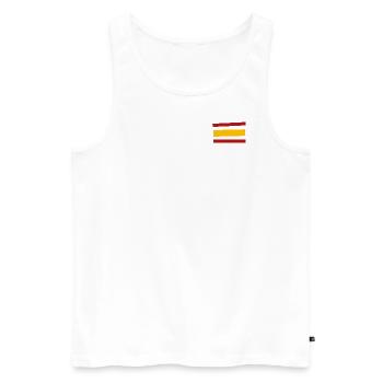 Spanische Flagge - Männer Premium Bio Tank Top - Weiß - Vorne - AI Model Male 178 light (178cm)