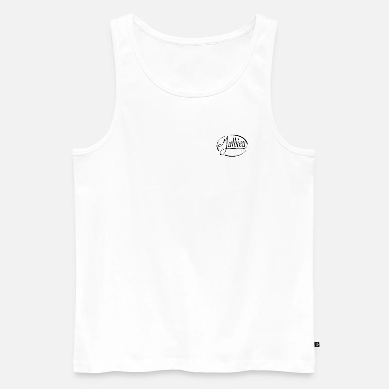 Mathieu - Männer Premium Bio Tank Top - Weiß